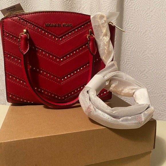 Marilyn Medium Signature Logo Convertible Satchel in PWD  Michael Kors Satchel